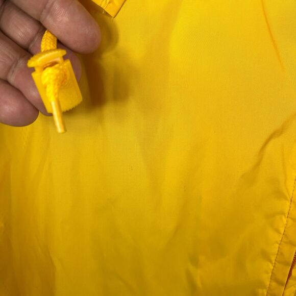 VTG  EBTEK Sac Jacket Mens XS Yellow Hooded Vented Full Zip Windbreaker Hiking - Picture 4 of 14